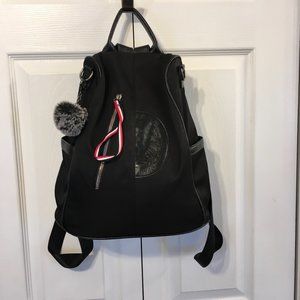 TWOPAGES Black Nylon Backpack/Keychain